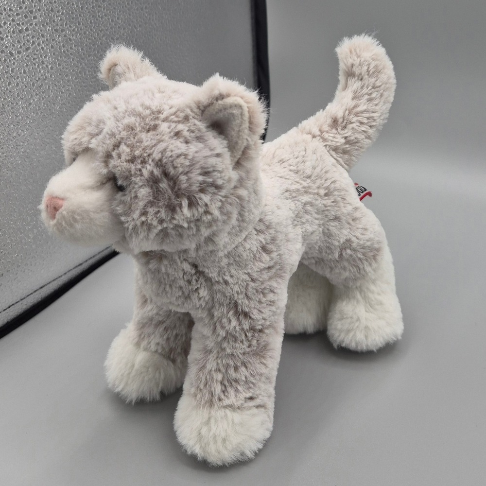 Douglas Cuddle Toys Grey White Kitten Cat Plush Stuffed Animal 4038 Realistic